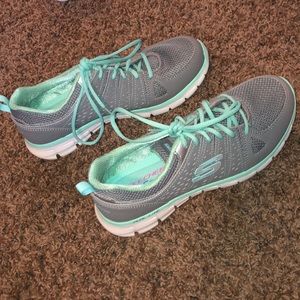 Grey and blue sketchers